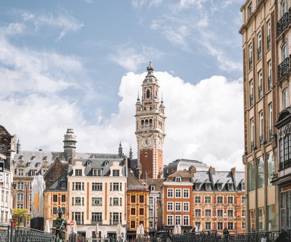 View on the Grand Place of Lille Flanders France Generalle de Gaulle. High quality photo